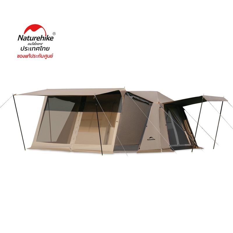 Naturehike outdoor camping tent Village 13 ridge automatic tent with canopy 3-4 persons family campi