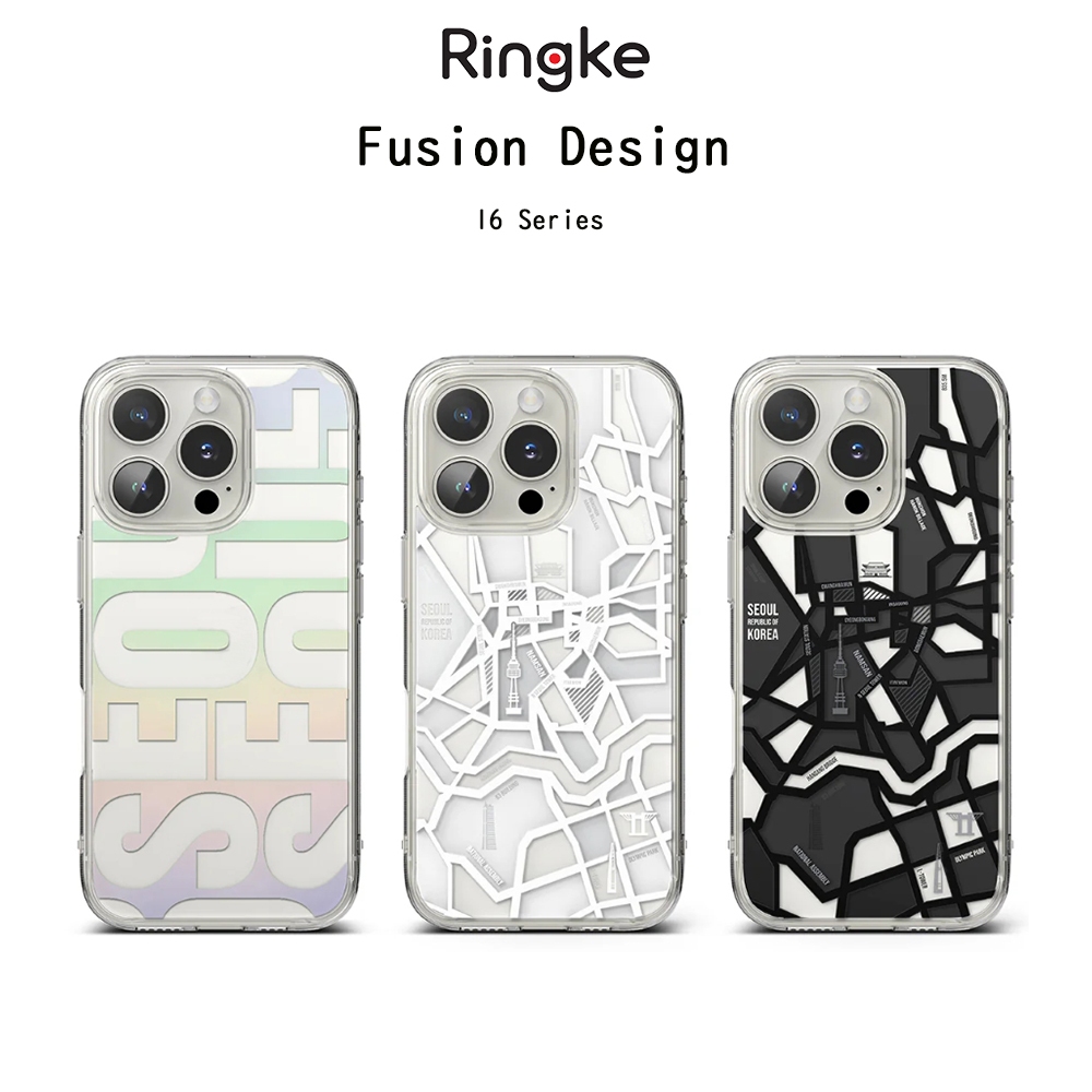 RINGKE Fusion Design เคสใสกันกระแทกเกรดพรีเมี่ยมจากเกาหลี เคสสำหรับ iPhone16/16Plus/16Pro/16Promax