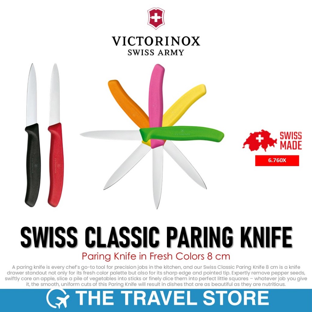 Victorinox SWISS CLASSIC PARING KNIFE in Fresh Colors 8cm (6.760X) มีดครัว หั่น ปลอกเปลือก ตกแต่ง