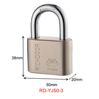 พร้อมส่ง กุญแจลูกปืน RICHDOOR ของแท้ แม่กุญแจ มีแบบคอสั้นและยาว ขนาด 30,40,50 มม. สีเงิน