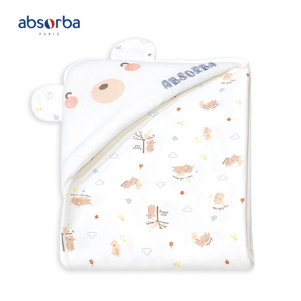 แอ็บซอร์บา ผ้าห่อตัวเด็กแรกเกิด ขนาด 31x40 นิ้ว มี 2 ลายให้เลือก