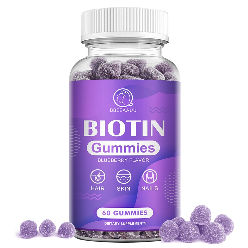 BBEEAAUU Biotin ไบโอติน,Vitamin C,วิตามินซี,Stronger Hair, Skin & Nails health of the eyes, liver, nervous,beauty 60pcs