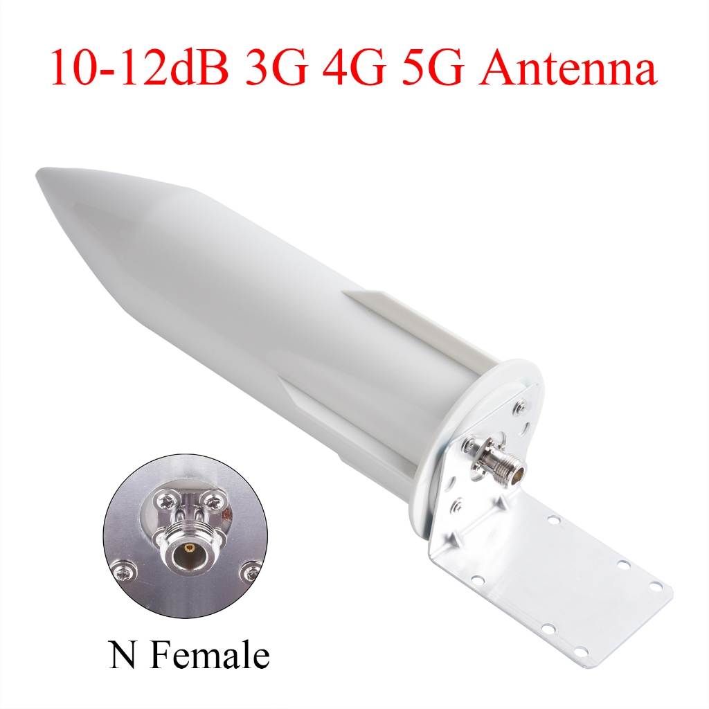 เสาอากาศภายนอก 3G 4G 5G 698-3700MHz เสาอากาศกลางแจ้ง 10-12dBi ตัวเมีย N สไลเดอร์คู่สำหรับเครื่องขยาย