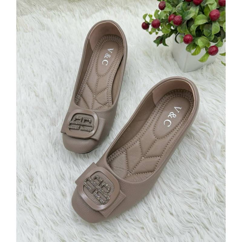 ⭐️พร้อมส่ง⭐️รองเท้าคัชชู หนังนิ่ม รุ่น 874-374 ส้นสูง 2 นิ้ว Size 35-40