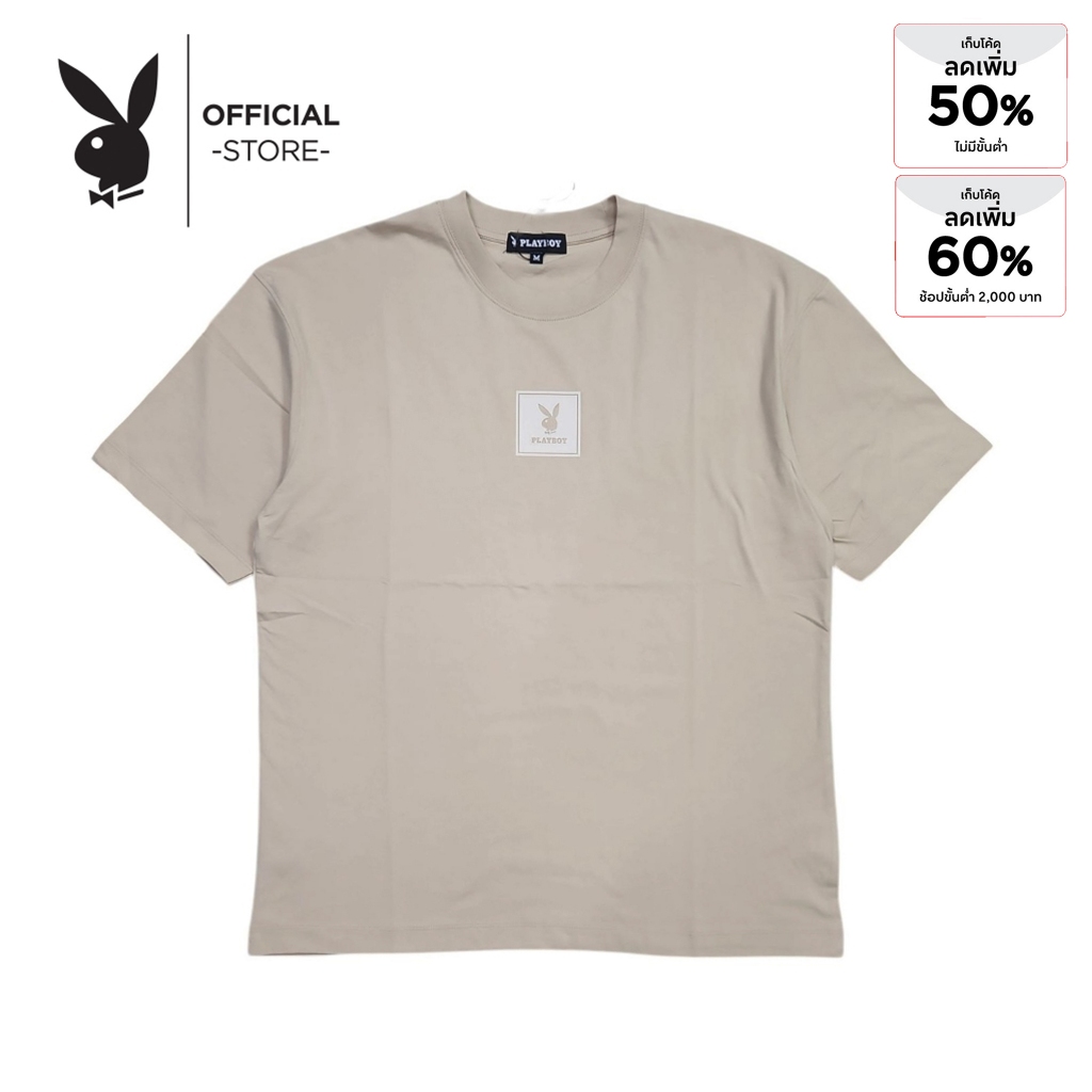 PLAYBOY เสื้อยืดคอกลม OVERSIZE รุ่น P1MT249OT189BE
