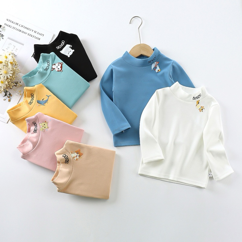 ❄️เสื้อแขนยาวเด็กคอเต่า size 90-150❄️