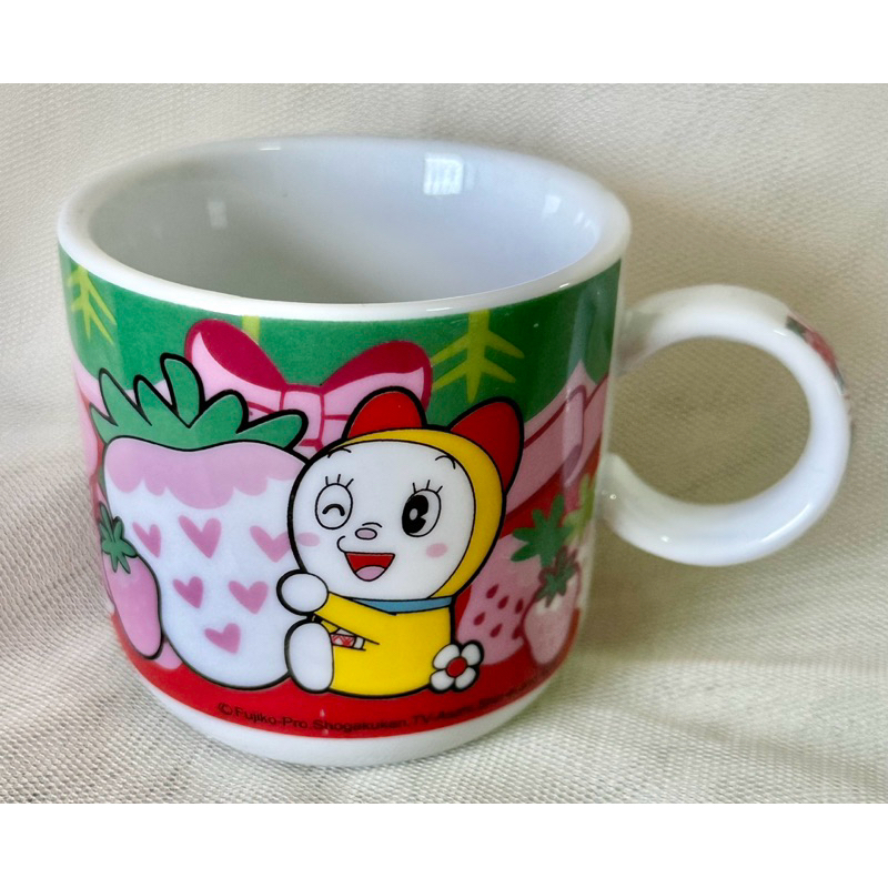 มือสอง(ตำหนิ) แก้ว Doraemon Strawberry 🍓TV Asahi