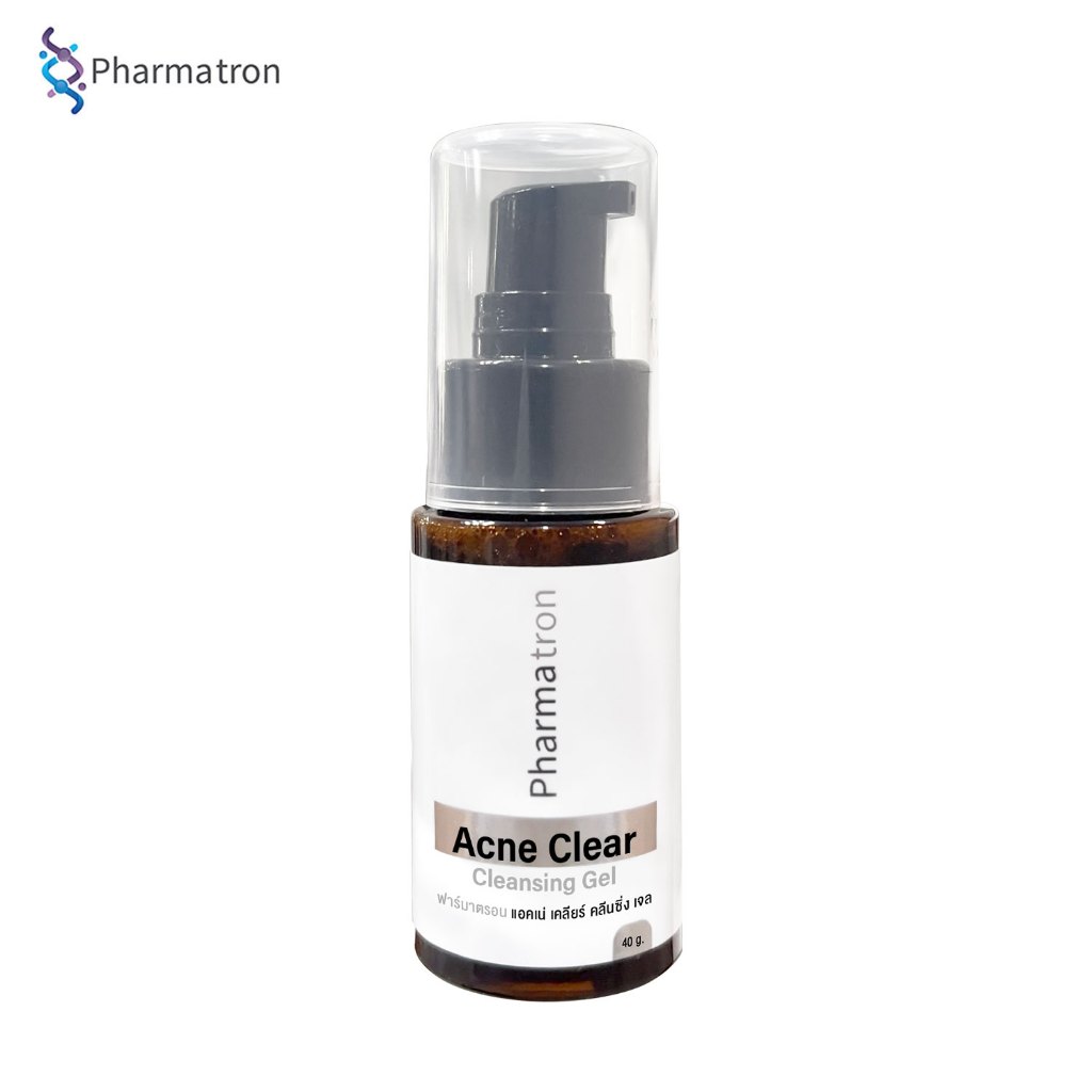 เจลล้างหน้า Pharmatron Acne Clear Cleansing Gel ฟาร์มาตรอน แอคเน่ เคลียร์ คลีนซิ่ง เจล ขนาด 40 g. ทำความสะอาด