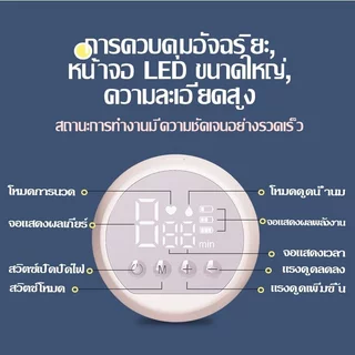 เครื่องปั๊มนมพกพา ชาร์จไฟ USB ปรับระดับได้ 9 เกียร์ โหมดการนวด+โหมดปั้มนม 180ml ที่ปั