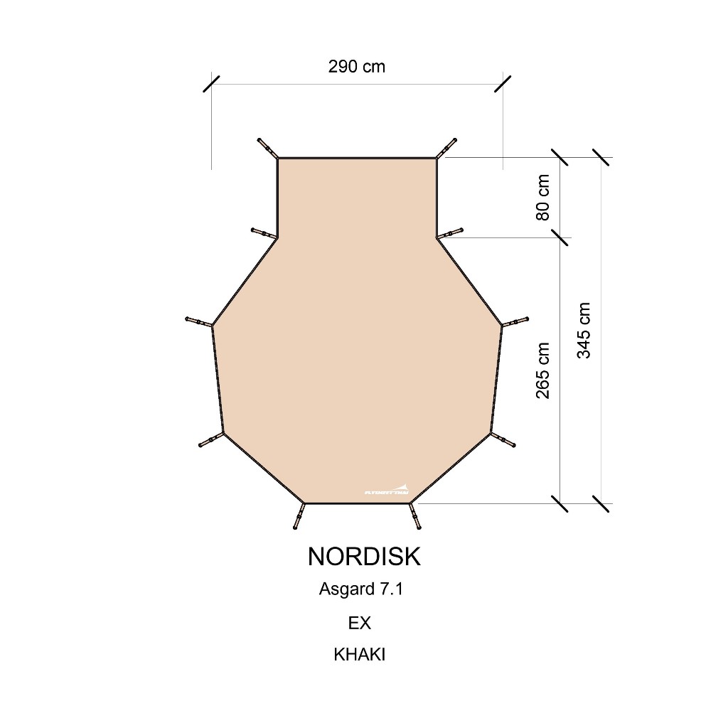 Asgard 7.1 กราวชีท ตรงรุ่น เสริมยื่นหน้า ผ้าใบหนา PRE-ODER