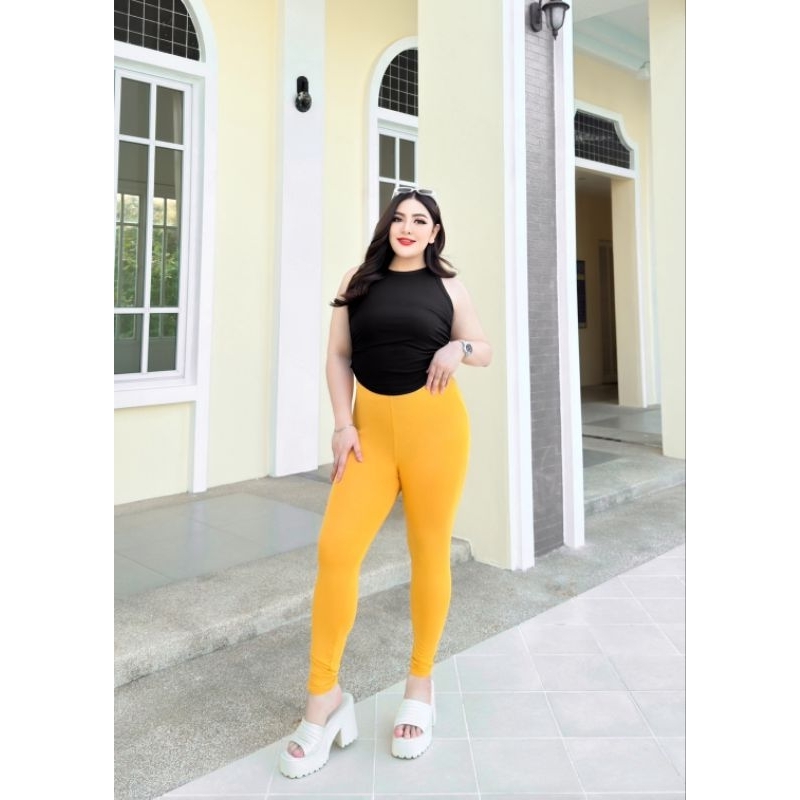 Sarenoy Legging กางเกงเลกกิ้งขายาวสาวอวบ เอว 34“-50” ผ้าเรยอน สวมใส่สบาย กระชับรูปร่าง