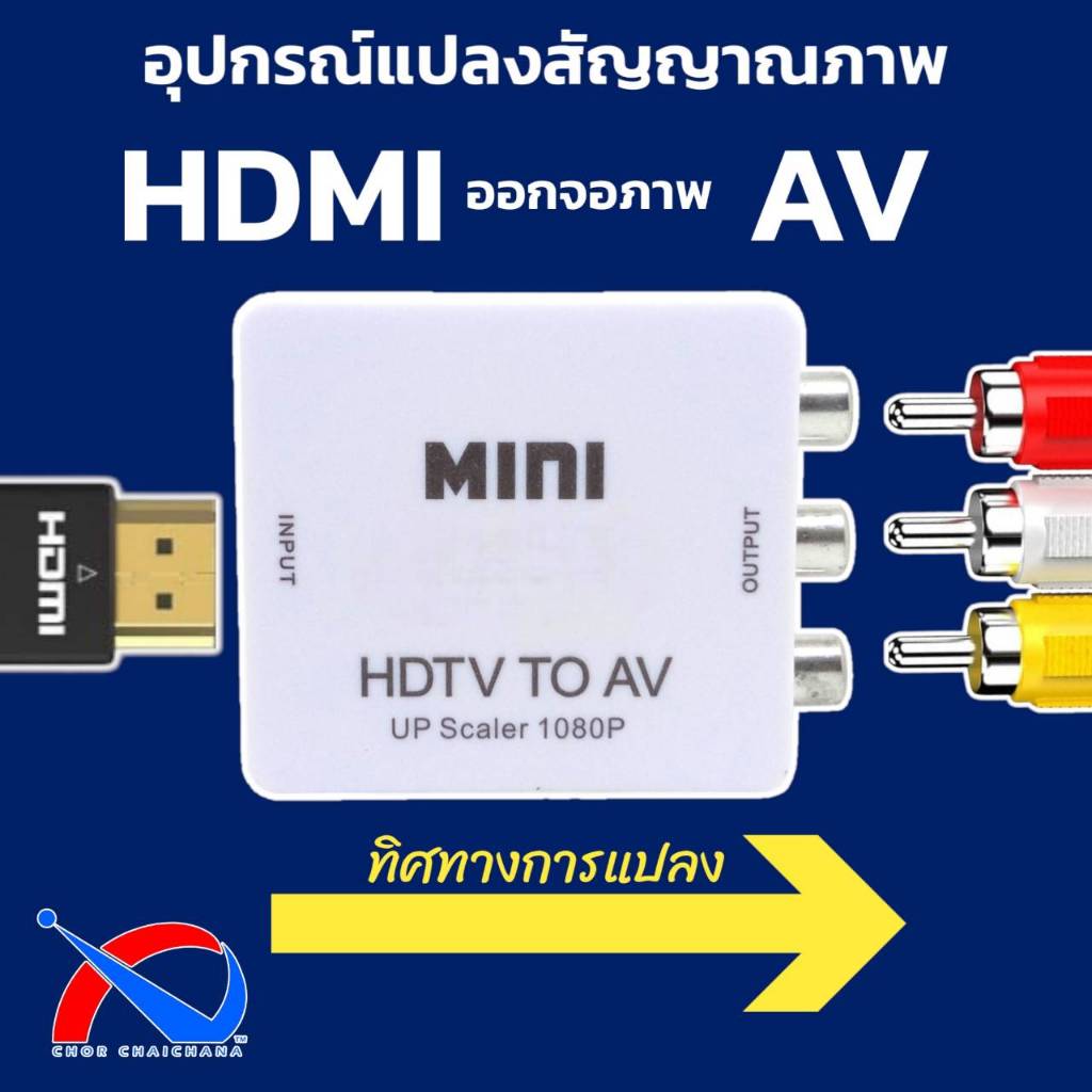 HDMI to AV อุปกรณ์แปลงสัญญาณภาพและเสียง HD2AV ยี่ห้อ GLINK