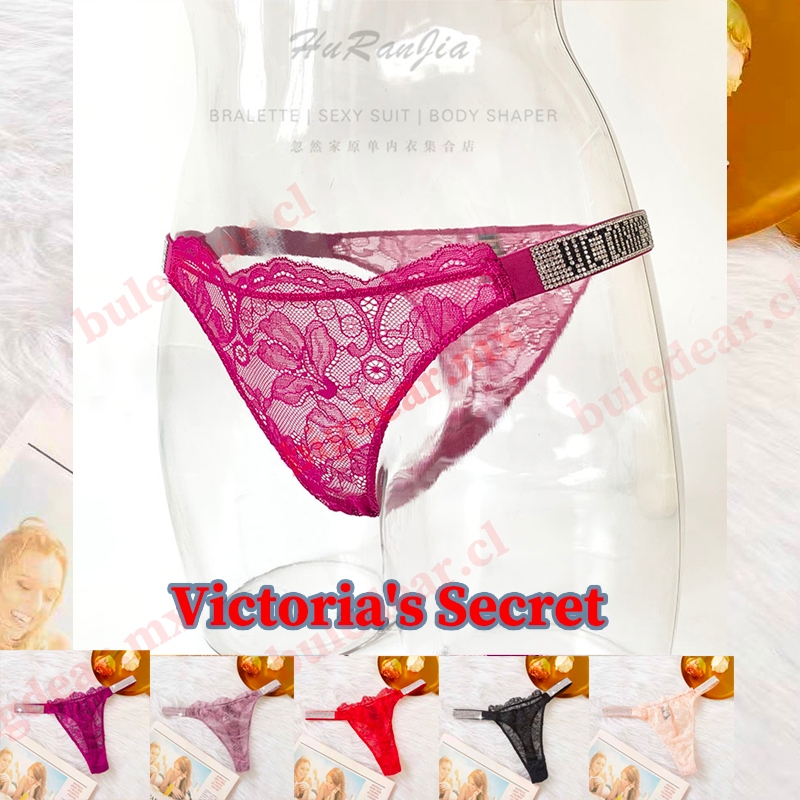 กางเกงในลูกไม้ Victoria's Secret + ประดับเพชร VS เอวสูงตัวอักษร G
