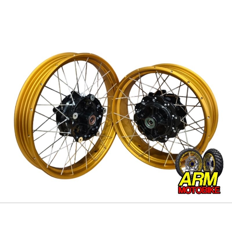 ล้อซี่ลวดTubeless VMX Racing สำหรับHonda NX500 (สีทอง)
