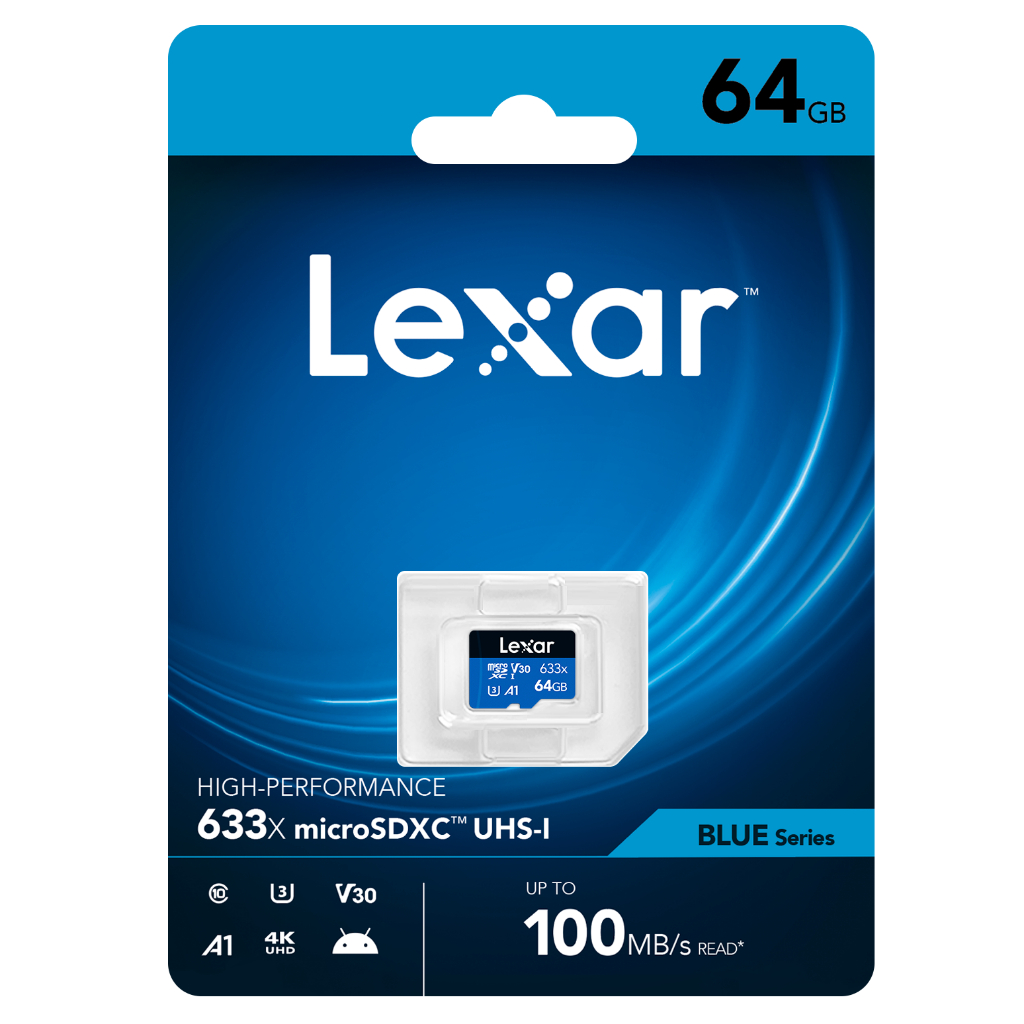 Lexar 64GB Micro SDXC 633x (100MB/s)