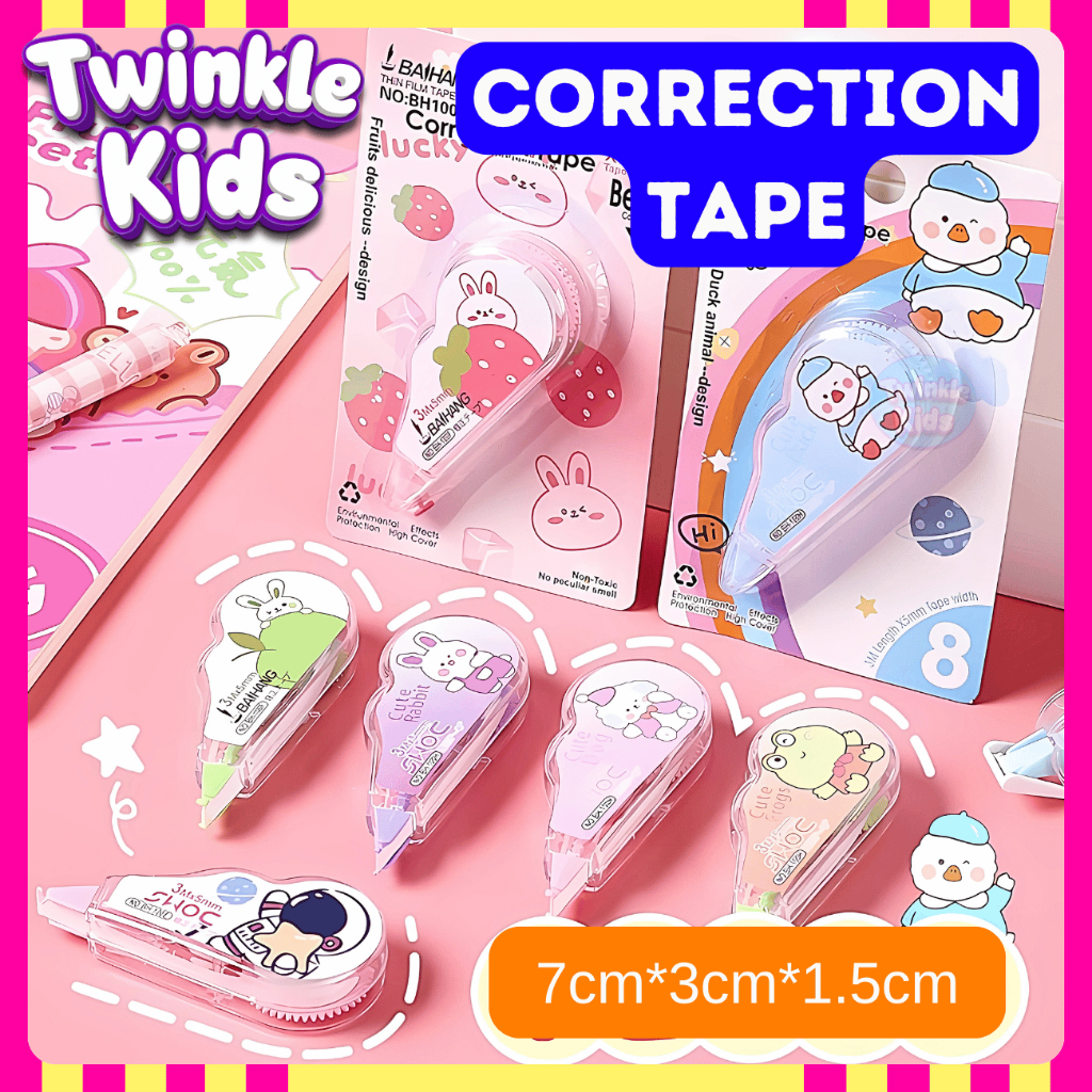 [คุ้มมาก!] พร้อมส่งจากกทม. เทปลบคำผิด เลือกธีมได้ ใช้ดี ใช้ลื่น ราคาถูก ราคาส่ง แจกเด็ก แจกนร.- Twinklekids