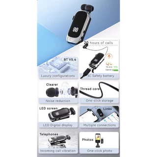 หูฟังบลูทูธ Kawa K88 ตัดเสียงลมดีมาก แบตอึดคุยต่อเนื่อง 20 ชม กันน้ำ IPX5 Type C Fast charge