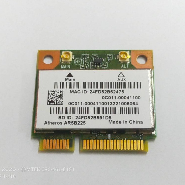 การ์ดไวเลต Asus X45V K46 K46C AW-NB097H -DC85DE1F0D32 AR5B225 Half Mini PCI-Express Wireless card (ส