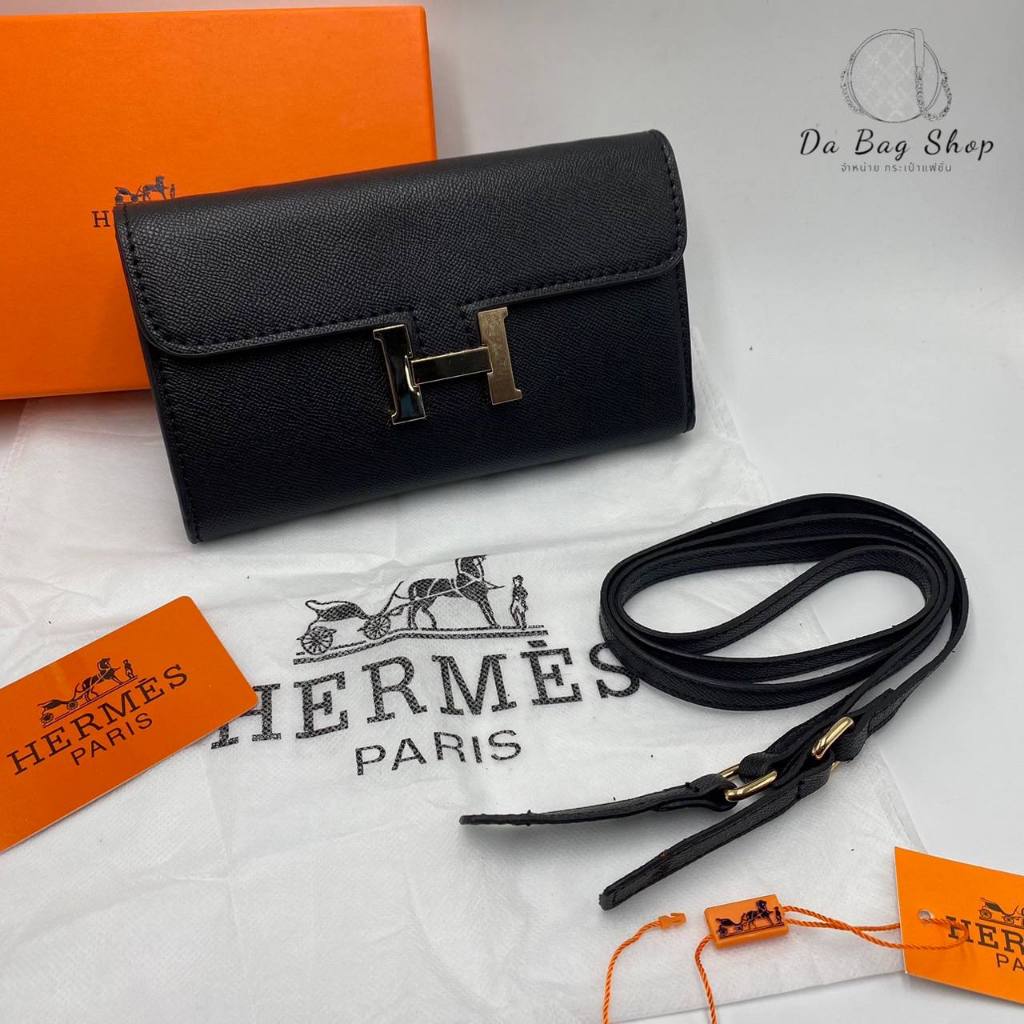 กระเป๋าสะพายข้าง กระเป๋าสตางค์ผู้หญิงขนาด8นิ้วมีสายถอดออกได้มีช่องใส่บัตรมีช่องซิปใช้งานมีอุปกรณ์ครบพร้อมกล่อง