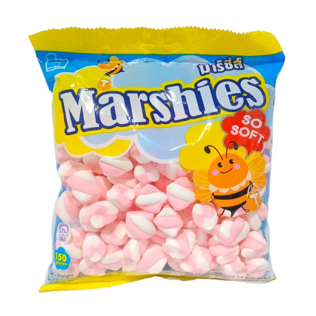 มาร์ซี่ส์ มาร์ชเมลโล่เกลียวเล็ก สีชมพูและสีขาว  ขนาด  150g. หยกออนไลน์