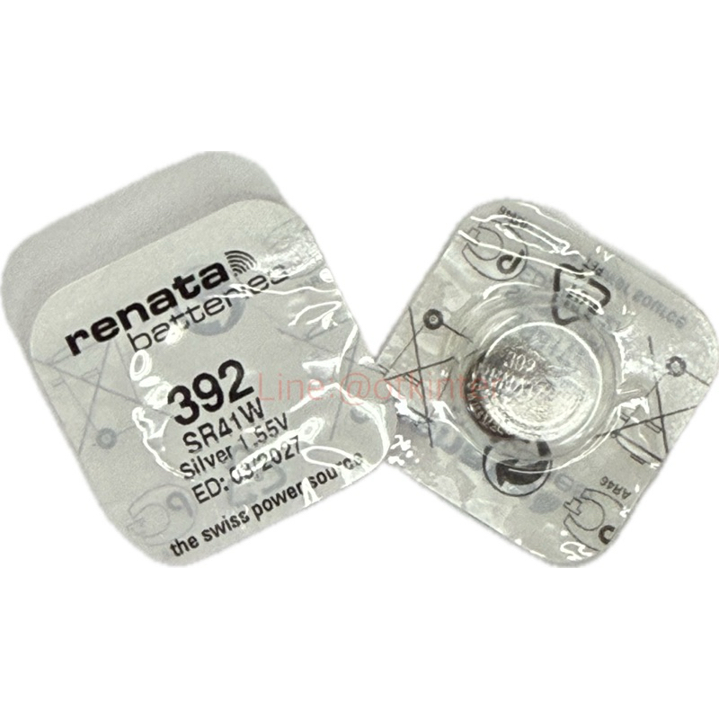 ถ่านRenata 392/SR41W silver1.55V ของแท้ 1 ก้อน/สต๊อกใหม่