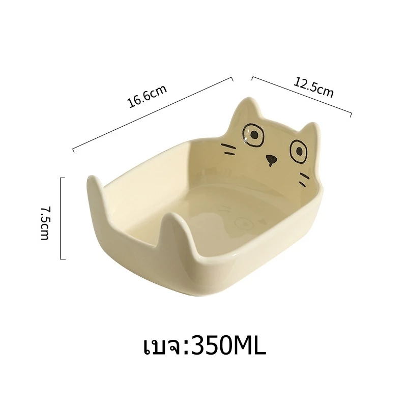 【สินค้าสปอต】ชามอาหารแมว เซรามิกคุณภาพสูง ชามอาหารสัตว์ แบบใหม่ ครับ ชามอาหารสัตว์เลี้ยง thumbnail 6