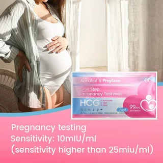Accufast 5ชิ้น ตรวจครรภ์ แบบหยด HCG ความแม่นยำ 99.99% Pregnancy Test cassette/ที่ตรวจครรภ์/ตรวจครรภ์