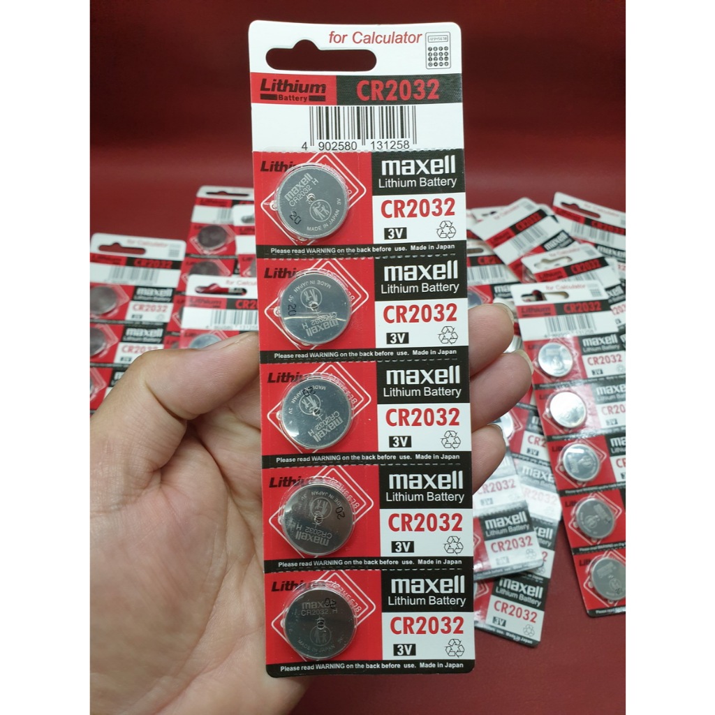 แบตเตอรี่กระดุม Maxell CR2032H แรงดันไฟดีไม่มีตกอย่างแน่นอน