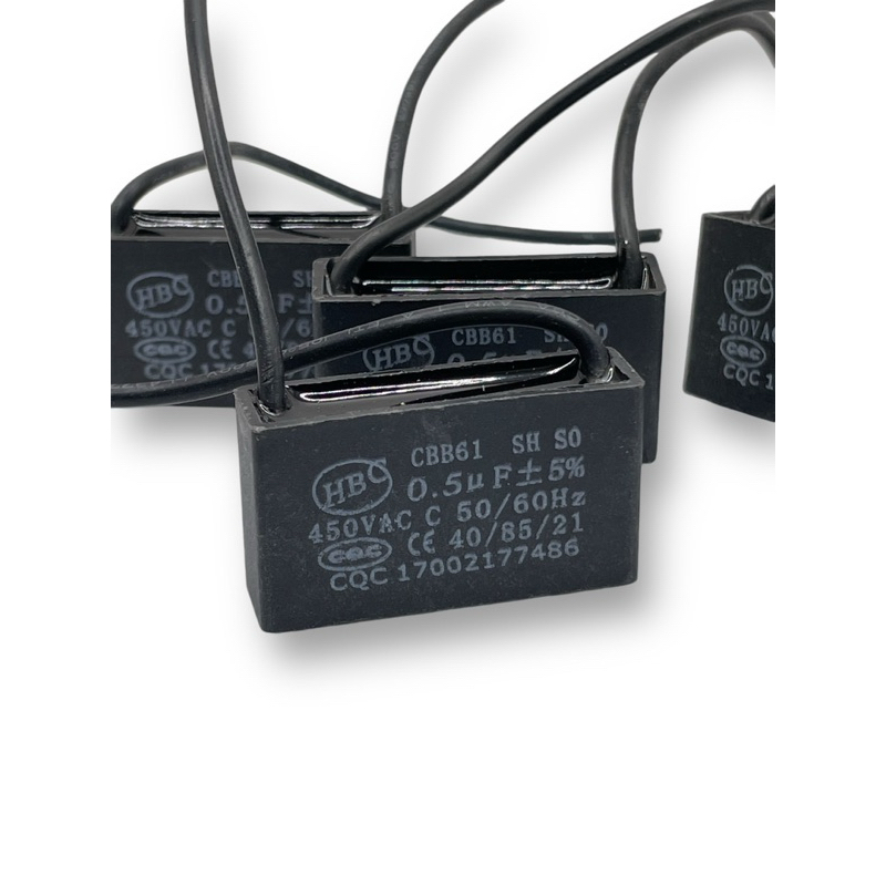 พร้อมส่ง ซีพัดลม คาปาซิเตอร์พัดลม 0.5 uf/450v capacitor พัดลม HATARI capa พัดลมมิตซู ใช้กับพัดลม14 1