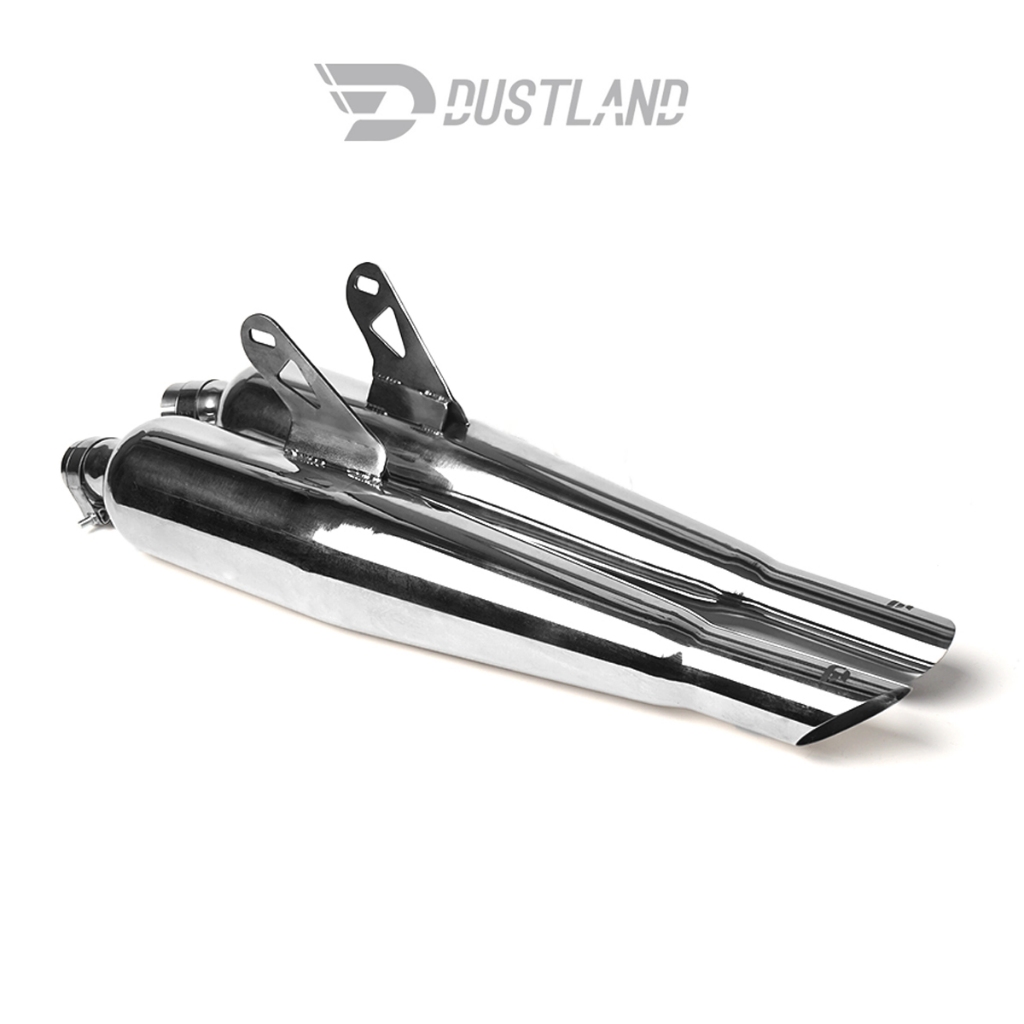 ท่อ Dustland Slip-on Exhaust 70s For Royal Enfield 650 ท่อไอเสีย Dustland สำหรับ รถจักรยานยนต์ รอยัล