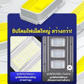 ⚡ซื้อ1แถม1ค่ะ⚡ไฟถนนโซล่าเซลล์ ไฟโซล่าเซลล์ จอโค้มสามด้าน IP68กันน้ำ พร้อมรีโมท เซนเซอร์ร่างกาย Solar Ligh