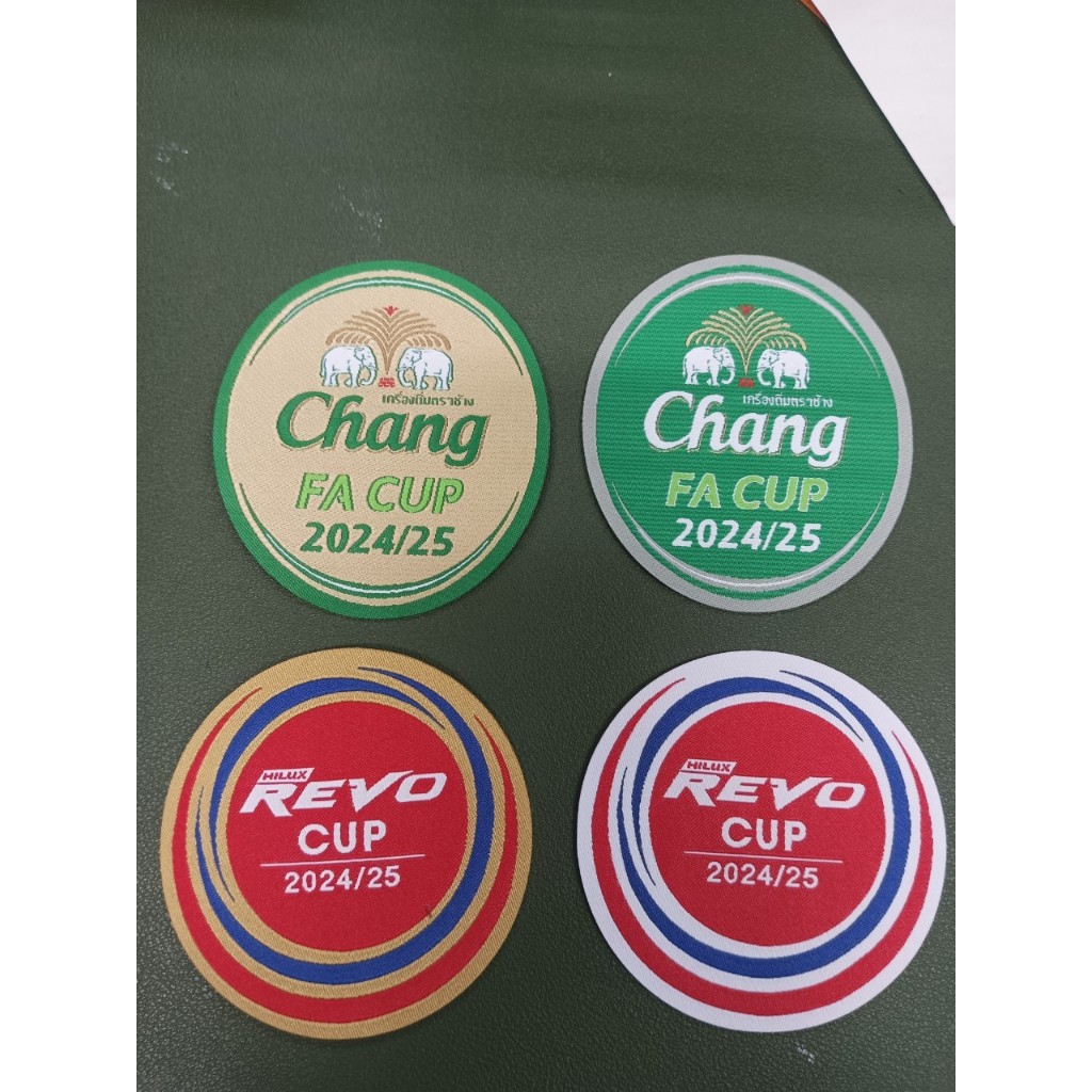 พร้อมส่ง อาร์ม บอลถ้วย 2024-25 ช้างเอฟเอ / ไฮลัค รีโว่  บอลไทย  ส่งเร็ว FA CUP LEAGUE CUP Badge 2024-25
