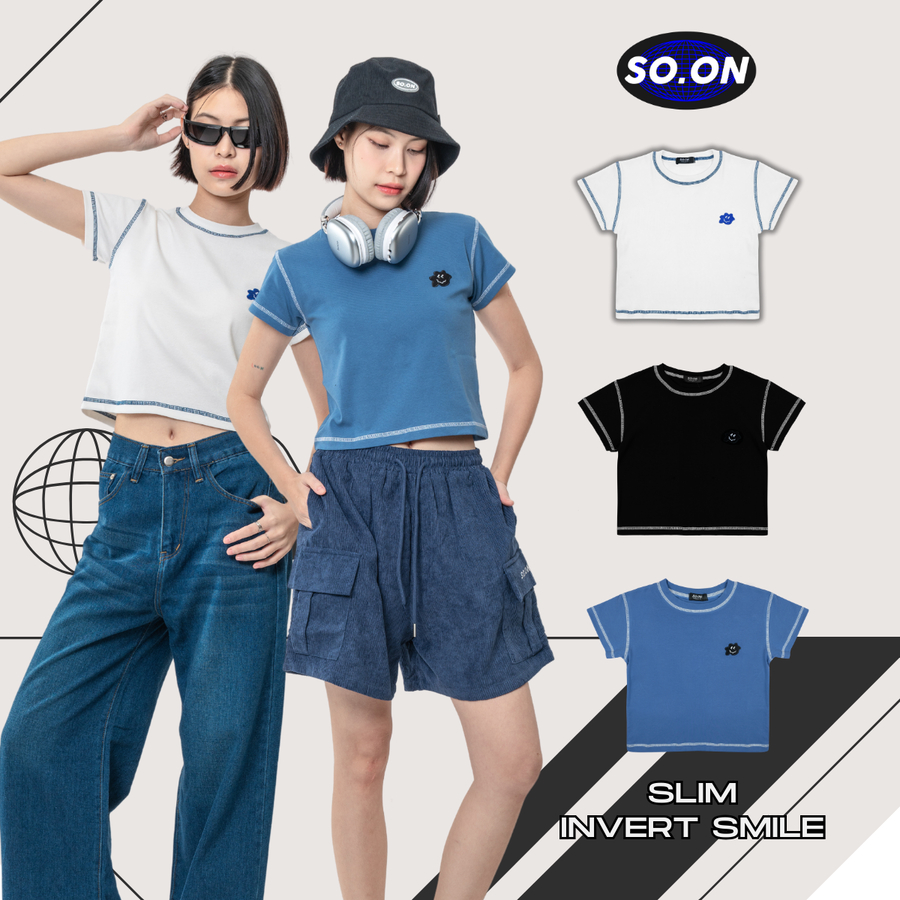 SO.ON Crop Slim Invert รุ่น Smile (ใส่โค้ด TGERJLY ลดทันที 60.-)