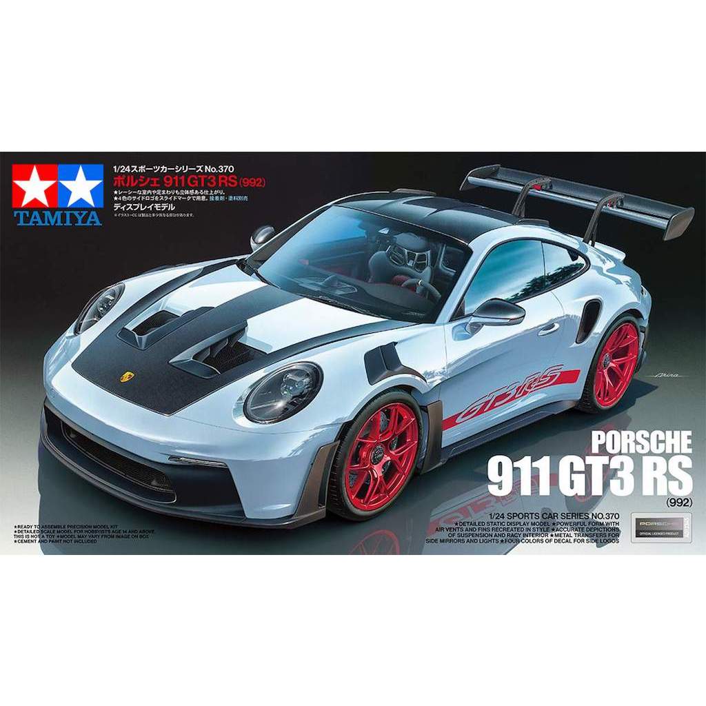 🏆 TAMIYA 24370 ชุดประกอบจำลองมาตราส่วน 1:24 PORSCHE 911 GT3 RS (992) สร้างและทำสีเอง