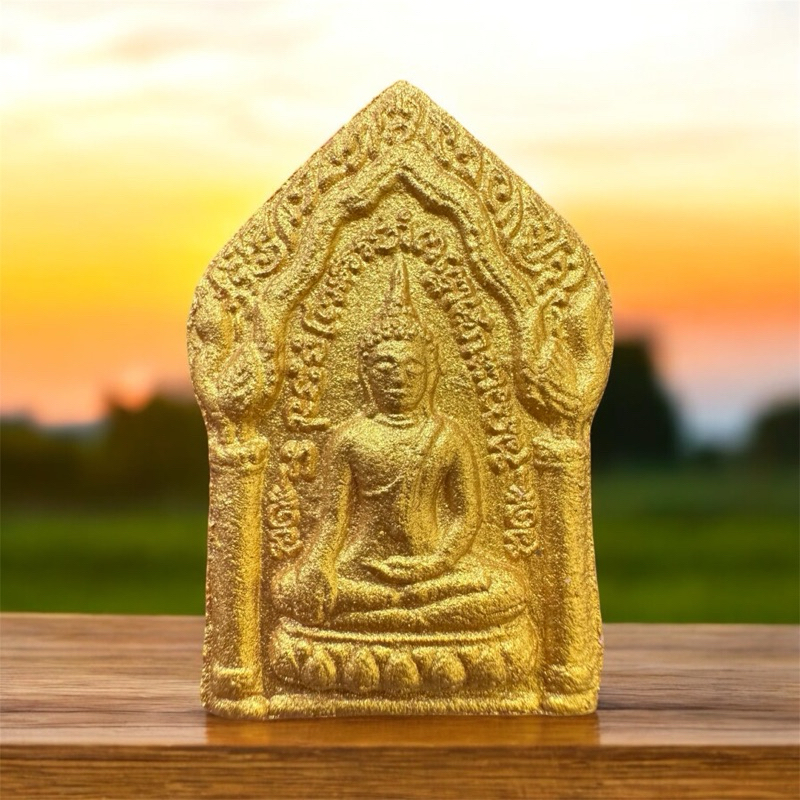 พระขุนแผนทรงพลใหญ่ หลวงปู่หมุน วัดบ้านจาน จ.ศรีสะเกษ รุ่นย้อนยุค ปี61 ตะกรุด จีวร แท้ทันหลวงปู่