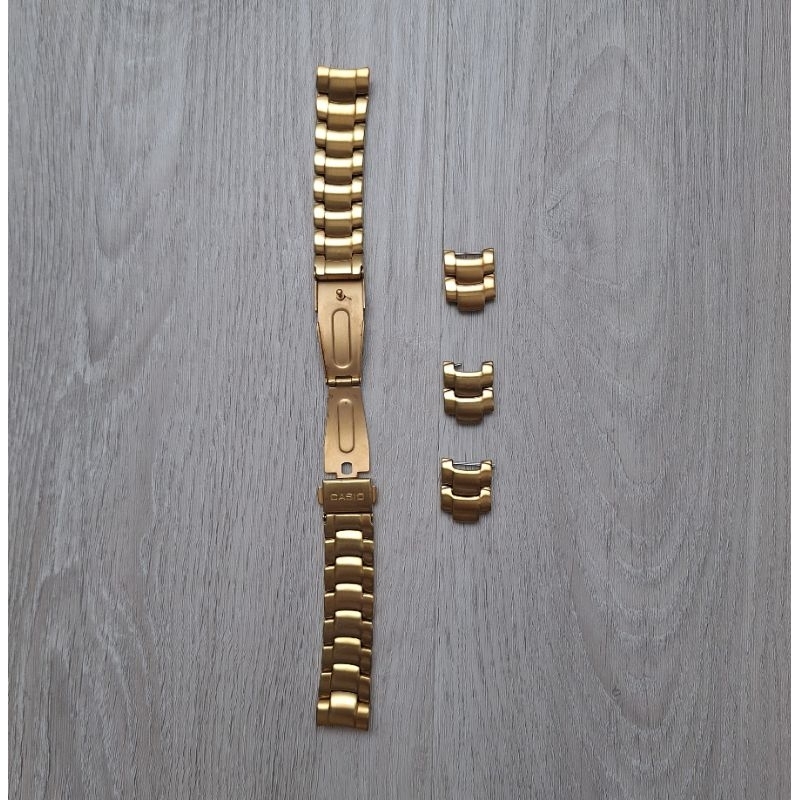 *มือสอง สายนาฬิกา Casio Sheen แท้ สีทอง