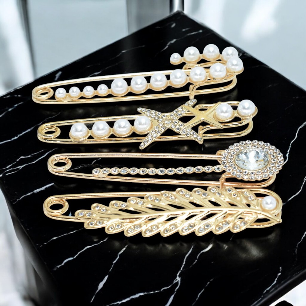 เข็มกลัดใหญ่ กลัดเสื้อสเวตเตอร์ ผ้าพันคอ เข็มกลัดกางเกง เข็มกลัดเสื้อ เข็มกลัด เครื่องประดับชุดสตรีอุปกรณ์เสริม - รูปที่ 2