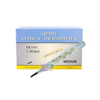 พร้อมส่ง !! ปรอทวัดไข้ ปรอทแก้ว เทอร์โมมิเตอร์ Longtemp Long…