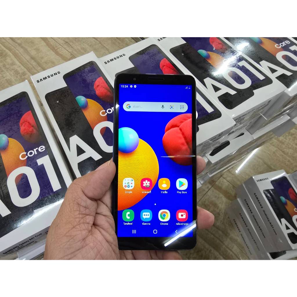 ขายดีที่สุด(พร้อมส่งในไทย)ฟรีของแถม Samsung A01Core 4G 1+16GB รองรับธนาคาร มือ1 ใหม่ครบกล่องมีประกัน