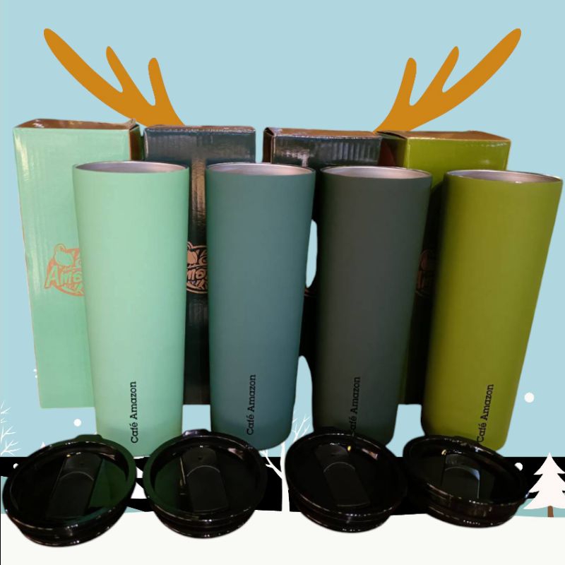 Cafe Amazon Shade of Green Tumbler แก้วสแตนเลสเก็บความเย็น