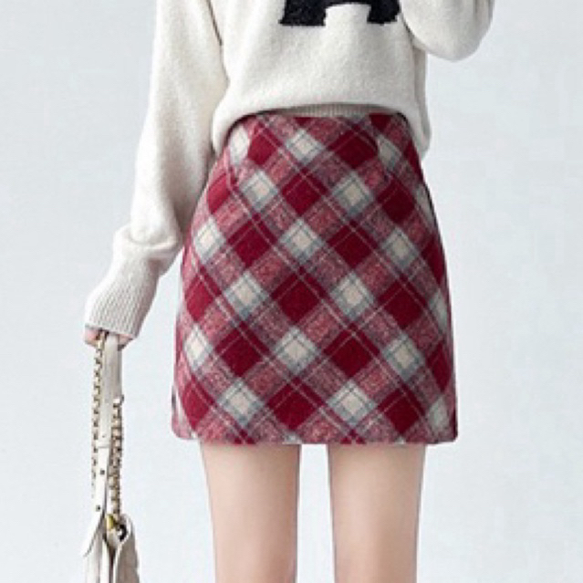 น้องครีมมี่ กระโปรงลายสก็อตตัวฮิต ผ้าดี (นำเข้าจากเกาหลี) (Creamy)