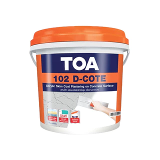 TOA 102 D-COTE ทีโอเอ 102 ดี โค้ท อะคริลิกสำเร็จรูป ครีมสีขาวพร้อมใช้ สำหรับงานฉาบตกแต่งผิวคอนกรีต 5 กก