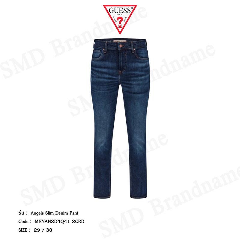 Guess กางเกงยีนส์ขายาวผู้ชาย รุ่น Angels Slim Denim Pant Code: M2YAN2D4Q41 2CRD