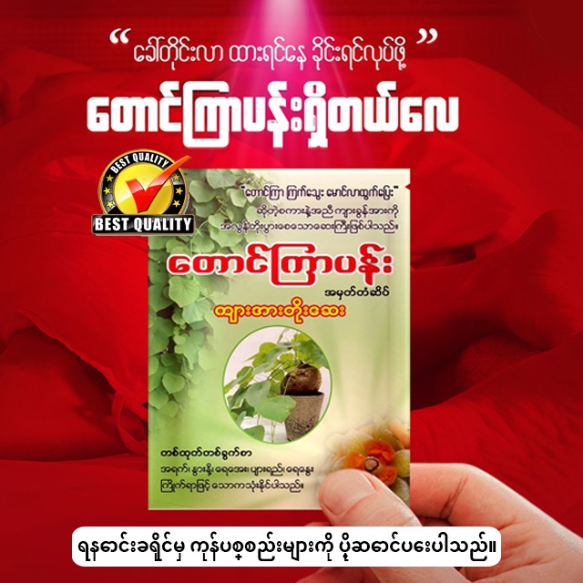 ชาบำรุงผู้ชาย ของแท้พม่า 100% หายากมากตอนนี้  แพค 5 ซอง ရောင်းအားအကောင်းဆုံး ဆေးဖက်ဝင်အပင်များ