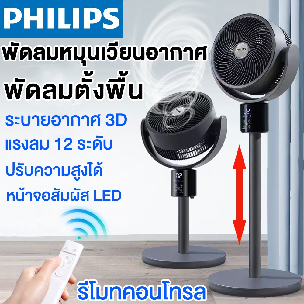 รับประกัน10ปี พัดลมตั้งพื้น พัดลมหมุนเวียนอากาศ 16นิ้ว ปรับความสูงได้ เงียบเป็นพิเศษ ลมแรง พัดลมรีโมท พัดลมแนวตั้ง
