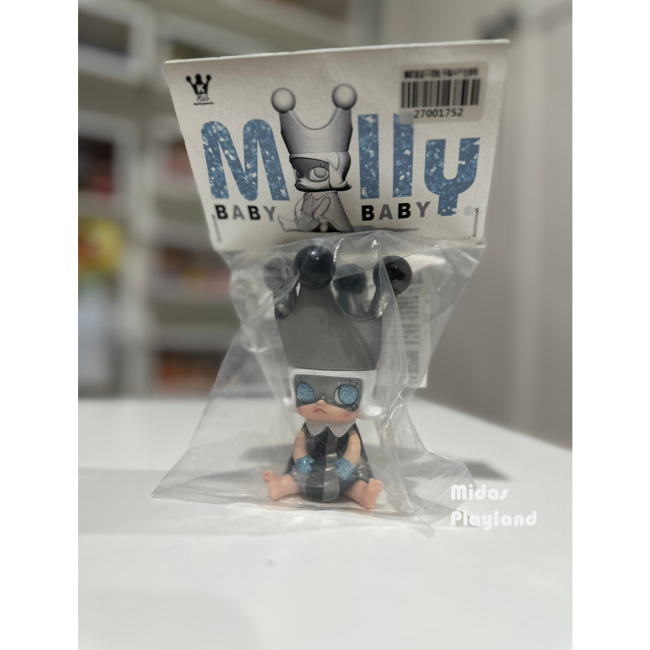 POP MART BABY MOLLY SILVER GREY (Limited PTS Shanghai 2023) มอลลี่มงเทา-ดำ