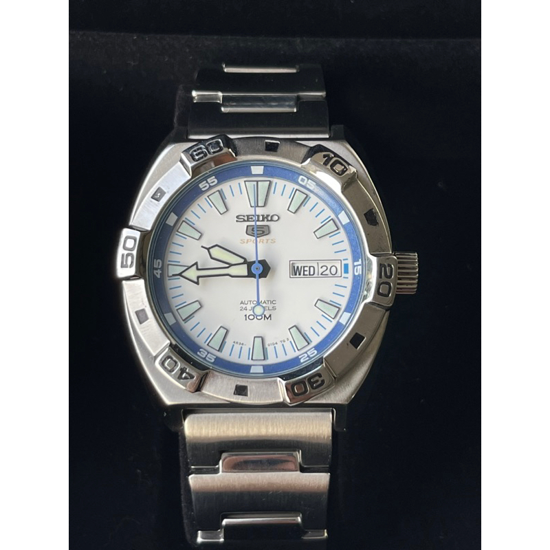 SEIKO 5 Sports SRP279J1 Automatic Divers Blue White Dial