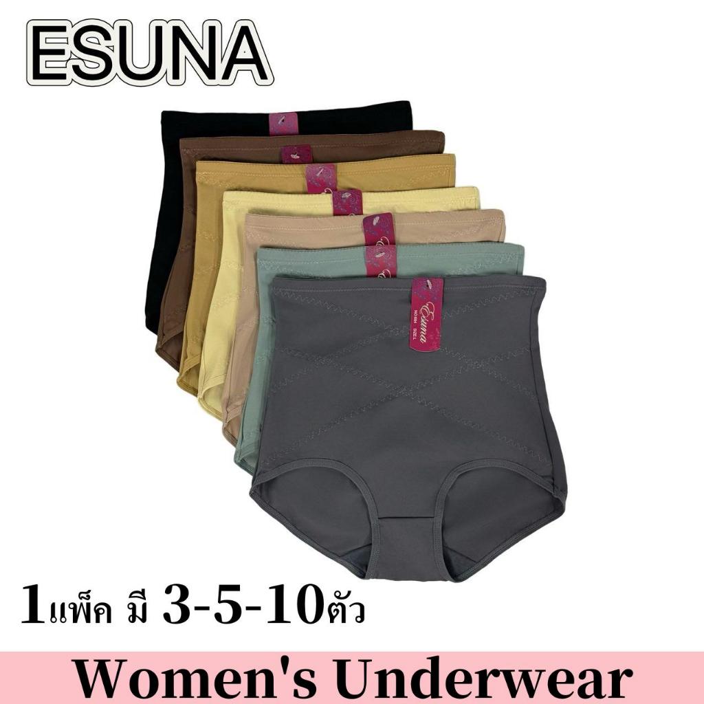 ESUNA กางเกงในผู้หญิงการสร้างหน้าท้อง ยกก้น ไม่อับชื้น ผ้าผ้าฝ้ายนุ่ม สวมใส่สบาย กระชับหน้าท้อง