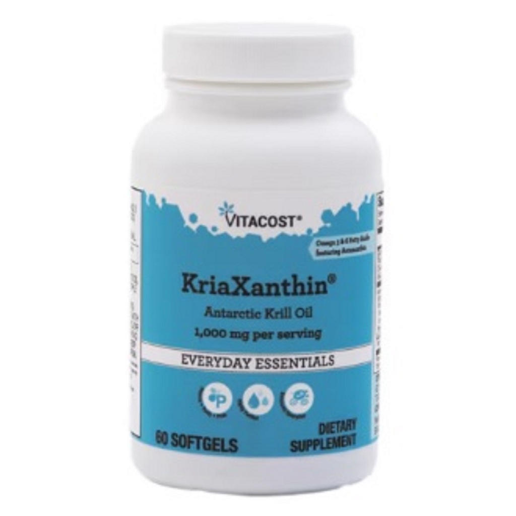 Vitacost KriaXanthin krill oil 1000 mg.60 softgels Exp06/27