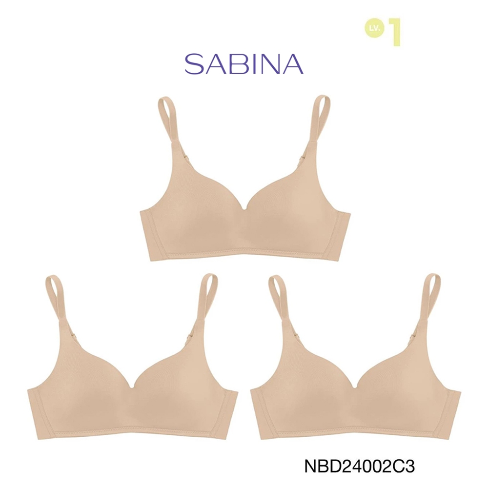 [Online Exclusive] Sabina เสื้อชั้นใน (Set 3 ชิ้น) Perfect Bra Level 1 ไร้ตะเข็บ  ไร้โครง รหัส NBD24
